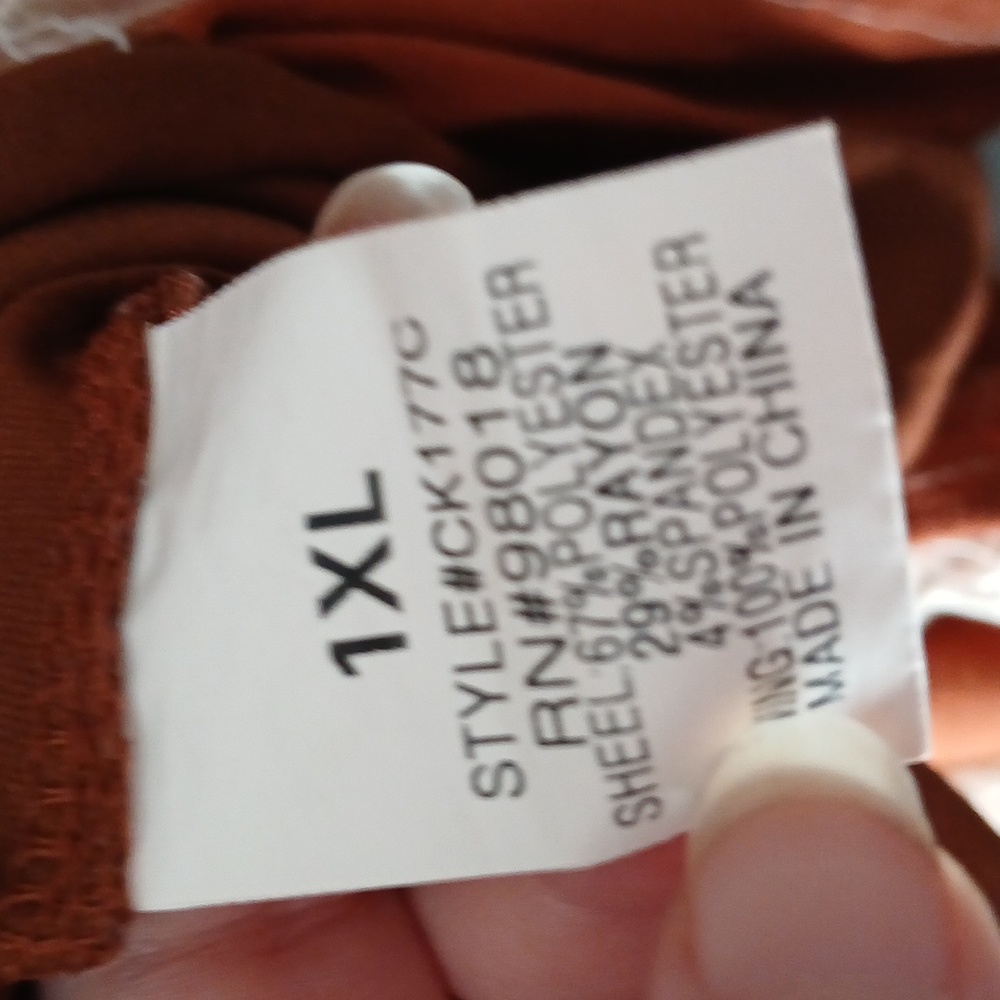 Chic Asymmetrical Rust Dress with Lace Accents - Picture 5 of 5